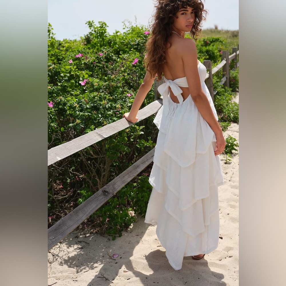 NWT Free People Seraina Maxi Dress in White - Picture 4 of 5